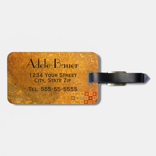 グスタフクリムトアデレポートレート モノグラムの ラゲッジタグ (裏面横)