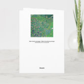 グスタフクリムトイタリアンガーデンランドスケープ カード (裏面)