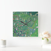 グスタフクリムトイタリアンガーデンランドスケープ スクエア壁時計 (ホーム)