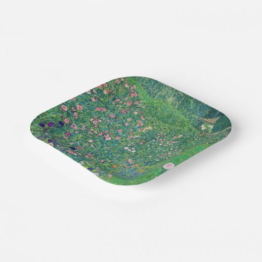 グスタフクリムトイタリアンガーデンランドスケープ ペーパープレート (傾斜あり)