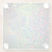 グスタフクリムトイタリアンガーデン ガラスコースター (裏面)