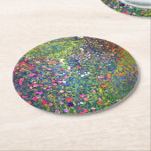 グスタフクリムトイタリアンガーデン ラウンドペーパーコースター (アングル)