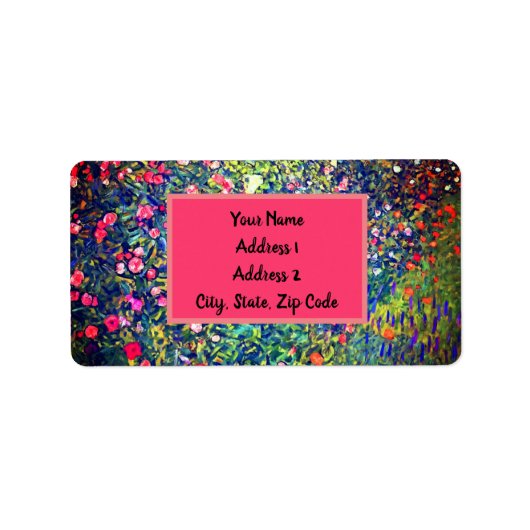 グスタフクリムトイタリアンガーデン ラベル (正面)