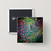 グスタフクリムトイタリアンガーデン 缶バッジ (正面&裏面)