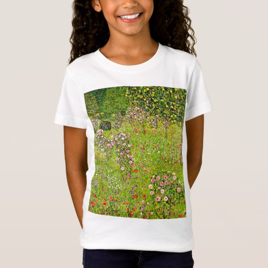 グスタフクリムトオーチャードバラ Tシャツ (正面)