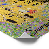 グスタフクリムトカップルキスアートワーク名前をカスタムする ポスター (角)