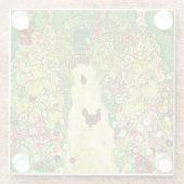 グスタフクリムトガーデンとニワトリ ガラスコースター (裏面)