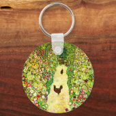 グスタフクリムトガーデンとニワトリ キーホルダー (正面)