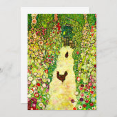 グスタフクリムトガーデンとニワトリ セーブザデート (正面/裏面)