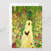 グスタフクリムトガーデンとニワトリ 招待状 (正面/裏面)