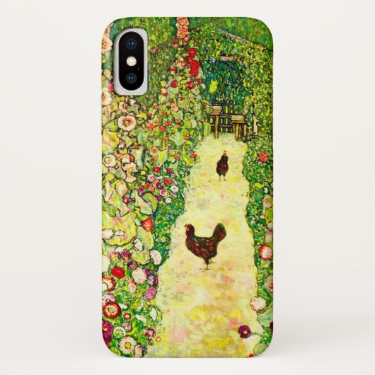 グスタフクリムトガーデンとニワトリ Case-Mate iPhoneケース (裏面)