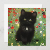 グスタフクリムトキッテン 招待状 (正面/裏面)