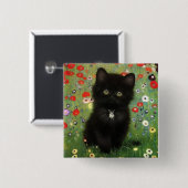 グスタフクリムトキッテン 缶バッジ (正面&裏面)