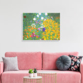 グスタフクリムトコテージガーデン キャンバスプリント (インサイチュ (リビング))