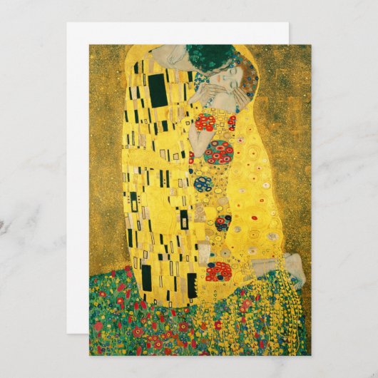 グスタフクリムトゴールデンアートザキスフォー恋人 招待状 (正面/裏面)