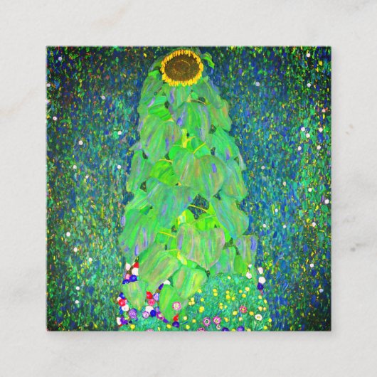 グスタフクリムトサンフラワー エンクロージャーカード (正面)