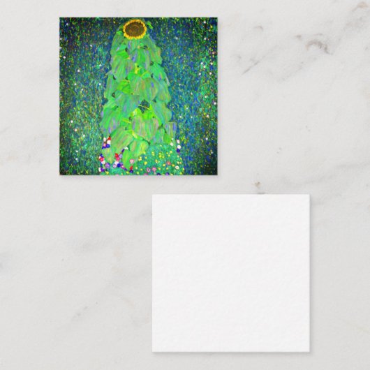 グスタフクリムトサンフラワー エンクロージャーカード (正面/裏面)
