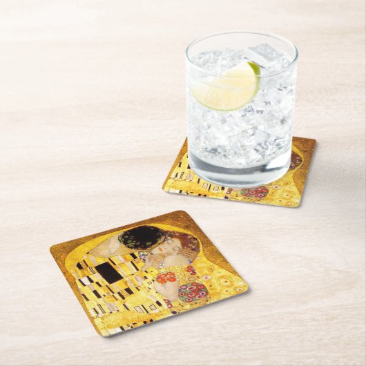 グスタフクリムトザキスクラシック絵画ズ スクエアペーパーコースター (インサイチュ)