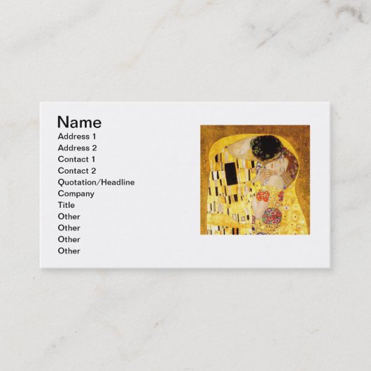 グスタフクリムトザキスクラシック絵画ズ 名刺 (正面)