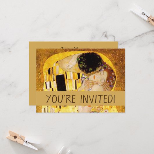 グスタフクリムトザキスクラシック絵画ズ 招待状 (正面/裏面インサイチュ)