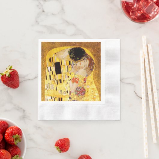 グスタフクリムトザキスクラシック絵画ズ 縁ありカクテルナプキン (インサイチュ)