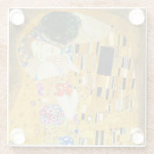 グスタフクリムトザキスヴィンテージ絵画アールヌーボー ガラスコースター (裏面)