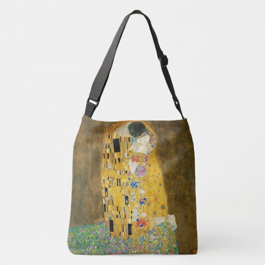 グスタフクリムトザキスヴィンテージ絵画アールヌーボー クロスボディバッグ (裏面)
