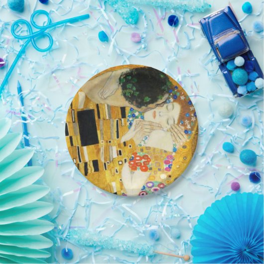 グスタフクリムトザキスヴィンテージ絵画アールヌーボー ペーパープレート (パーティー)