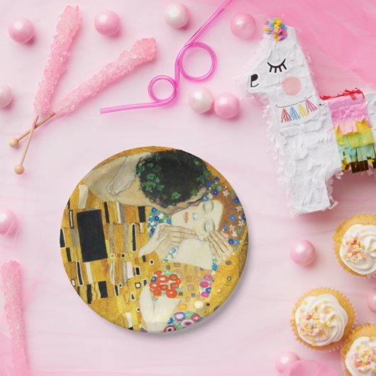 グスタフクリムトザキスヴィンテージ絵画アールヌーボー ペーパープレート (パーティー)
