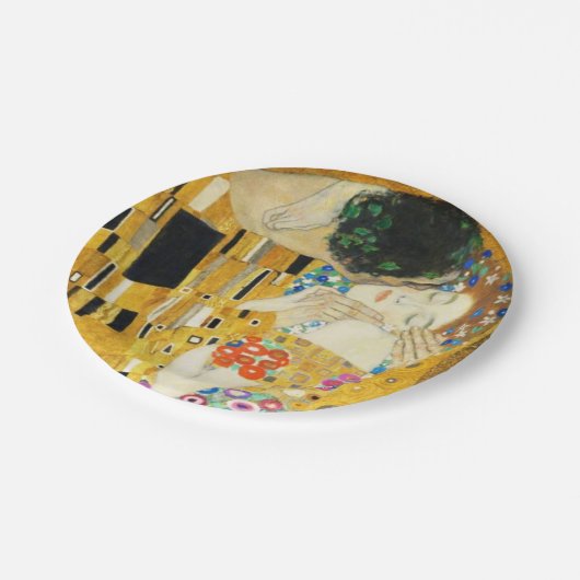 グスタフクリムトザキスヴィンテージ絵画アールヌーボー ペーパープレート (アングル)