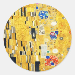 グスタフクリムトザキスヴィンテージ絵画アールヌーボー ラウンドシール