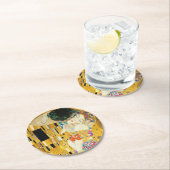 グスタフクリムトザキスヴィンテージ絵画アールヌーボー ラウンドペーパーコースター (インサイチュ)