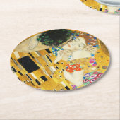 グスタフクリムトザキスヴィンテージ絵画アールヌーボー ラウンドペーパーコースター (アングル)