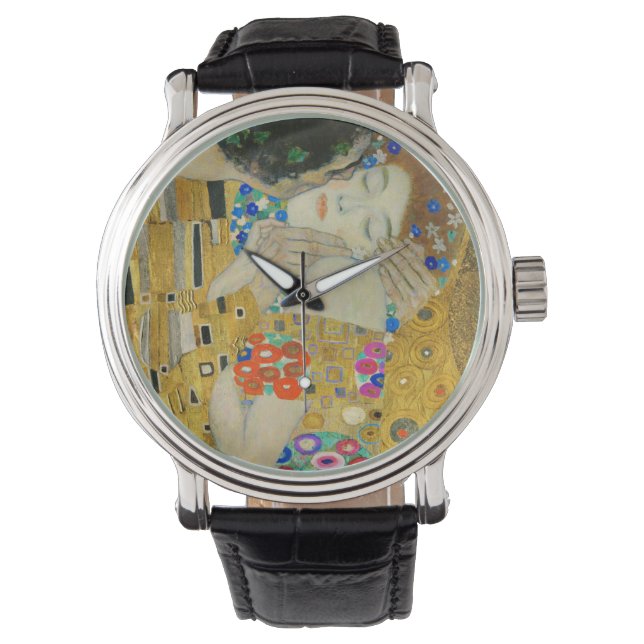 グスタフクリムトザキス顔詳細絵画ズ 腕時計 (正面)