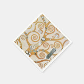 グスタフクリムトザツリーオブライフアールヌーボー スタンダードカクテルナプキン (角)