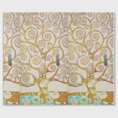 グスタフクリムトザツリーオブライフアールヌーボー ラッピングペーパー (フラット)