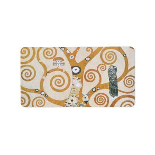 グスタフクリムトザツリーオブライフアールヌーボー ラベル (正面)