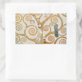 グスタフクリムトザツリーオブライフアールヌーボー 長方形シール (バッグ)