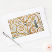 グスタフクリムトザツリーオブライフアールヌーボー 長方形シール (封筒)