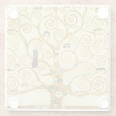 グスタフクリムトザツリーオブライフヴィンテージアールヌーボー ガラスコースター (裏面)