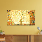 グスタフクリムトザツリーオブライフヴィンテージアールヌーボー キャンバスプリント (インサイチュ (リビング))