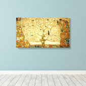 グスタフクリムトザツリーオブライフヴィンテージアールヌーボー キャンバスプリント (インサイチュ (ウッドフロア))