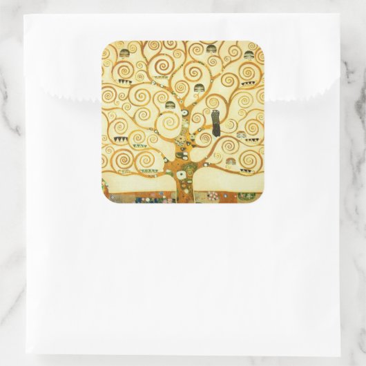 グスタフクリムトザツリーオブライフヴィンテージアールヌーボー スクエアシール (バッグ)