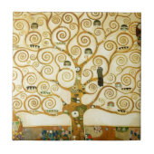 グスタフクリムトザツリーオブライフヴィンテージアールヌーボー タイル (正面)