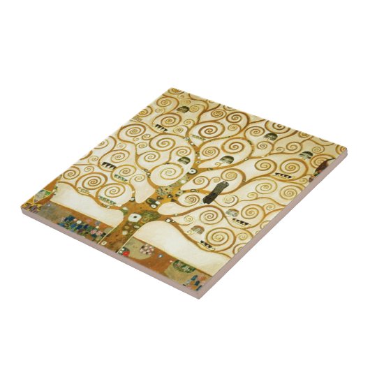 グスタフクリムトザツリーオブライフヴィンテージアールヌーボー タイル (側面)