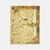 グスタフクリムトザツリーオブライフヴィンテージアールヌーボー フリースブランケット (正面)