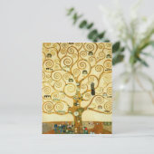 グスタフクリムトザツリーオブライフヴィンテージアールヌーボー ポストカード (スタンド正面)