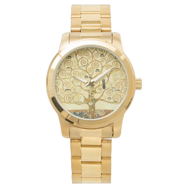 グスタフクリムトザツリーオブライフヴィンテージアールヌーボー 腕時計 (正面)