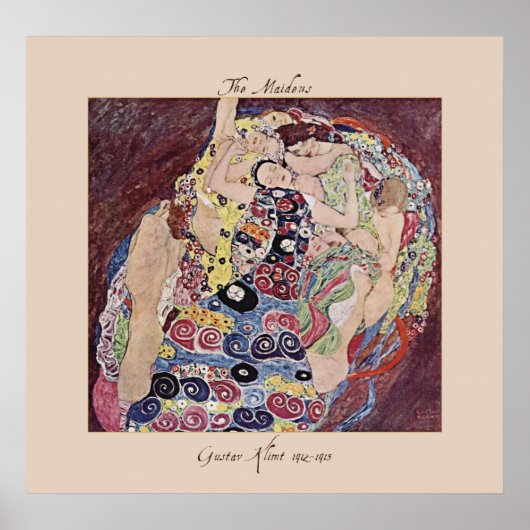 グスタフクリムトザ・メイデンズ1912-1913ポスタープリント ポスター (正面)