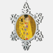 グスタフクリムトズキスの有名絵画な。 スノーフレークピューターオーナメント (右)